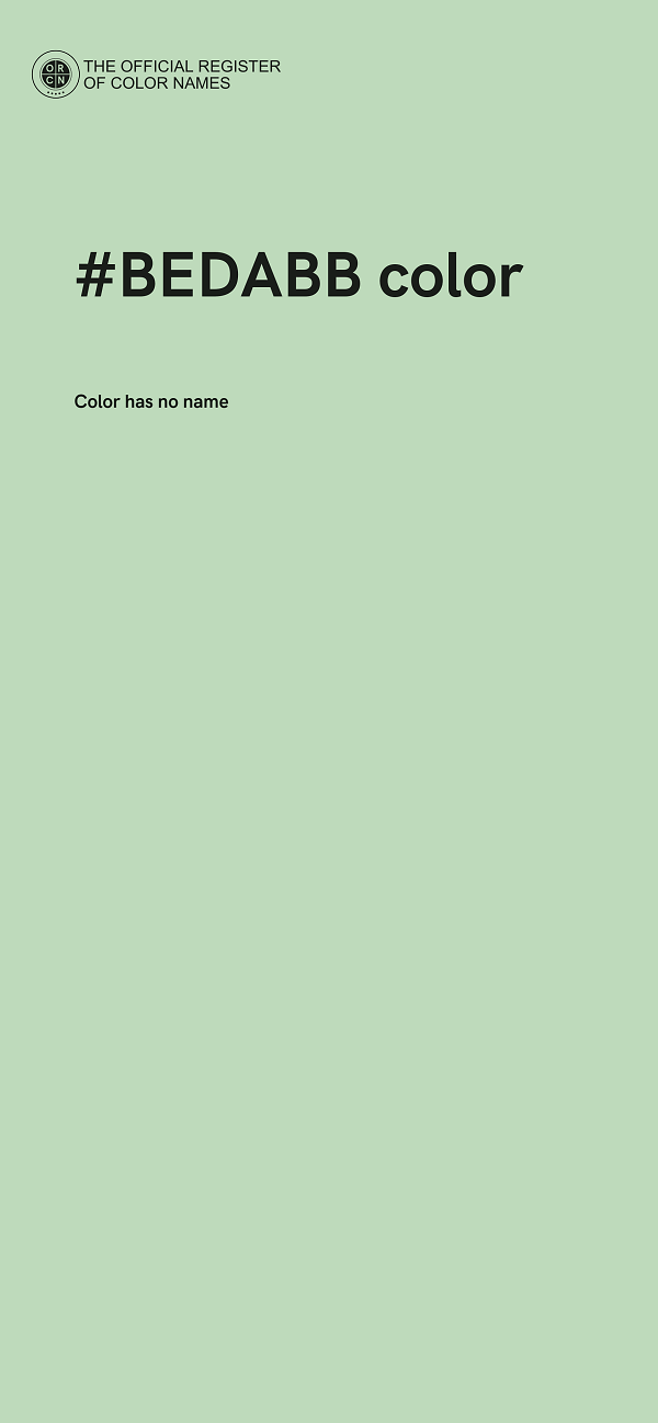 #BEDABB color image
