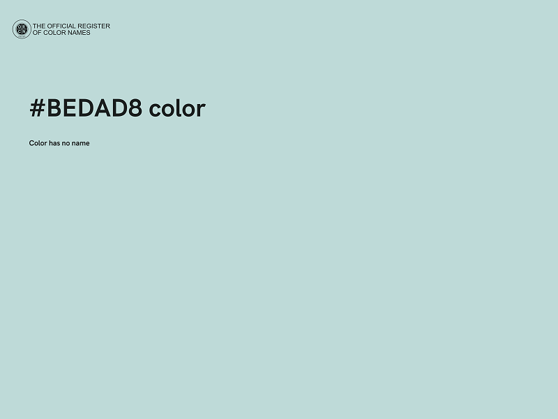 #BEDAD8 color image