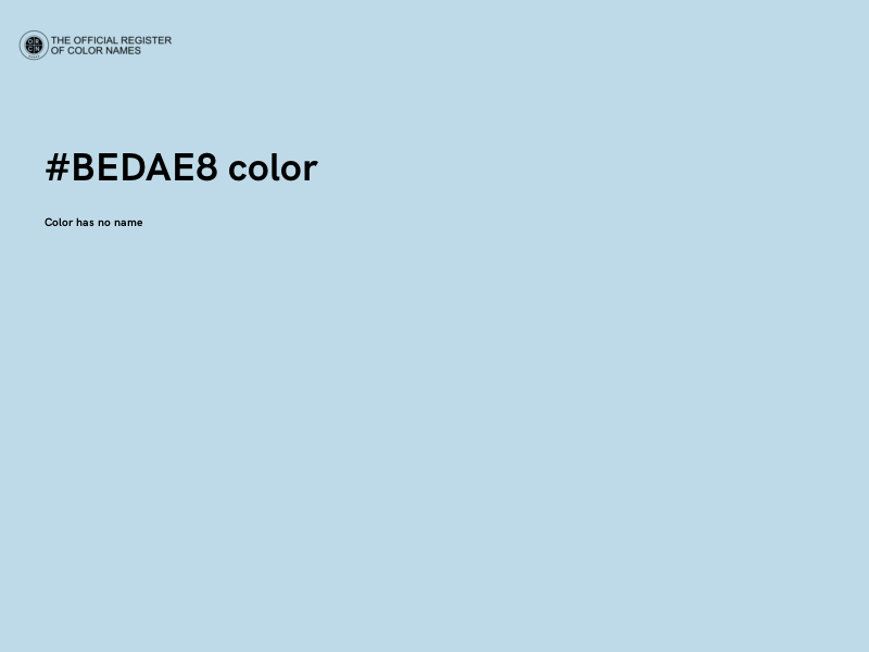 #BEDAE8 color image