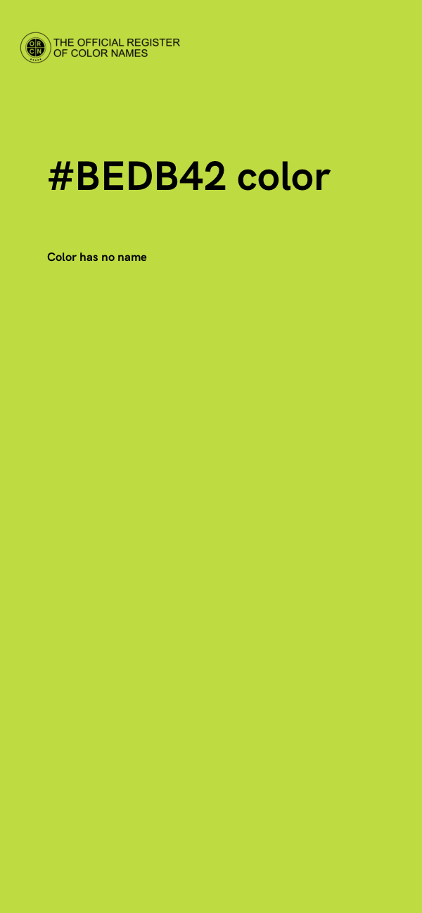 #BEDB42 color image