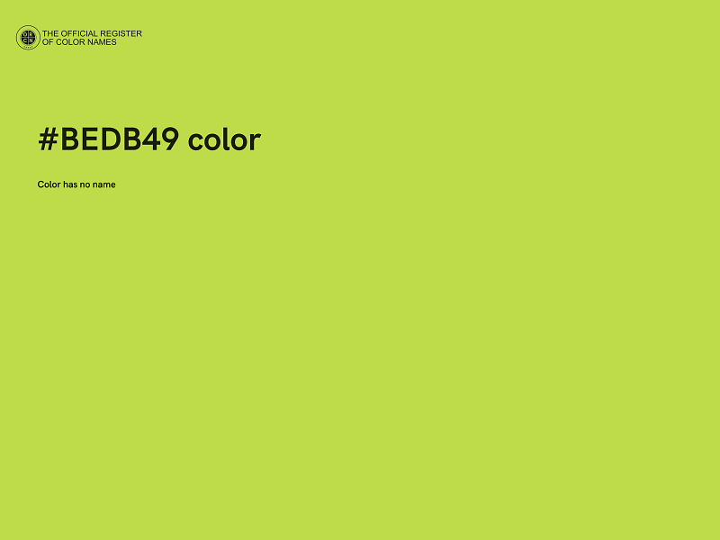 #BEDB49 color image