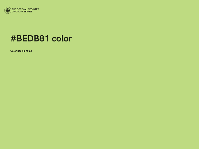 #BEDB81 color image