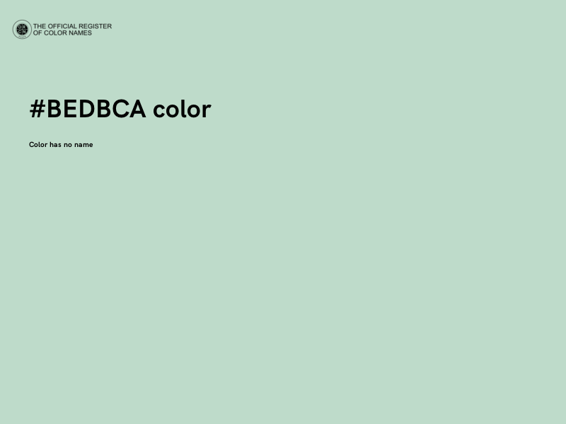 #BEDBCA color image