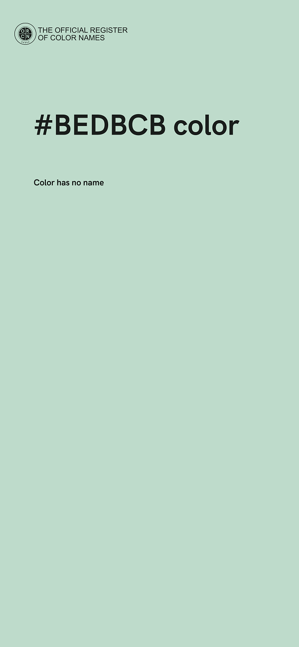 #BEDBCB color image