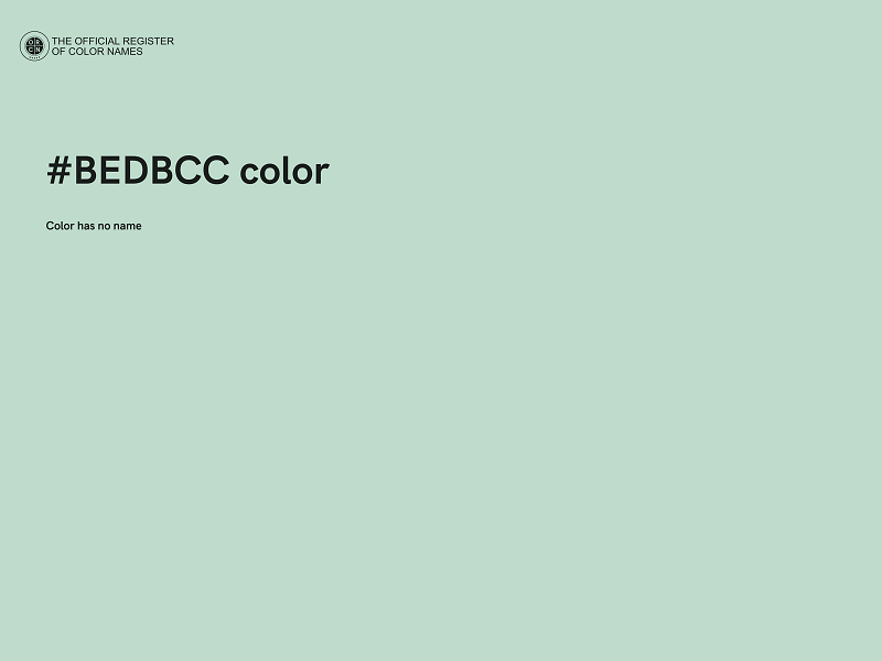 #BEDBCC color image