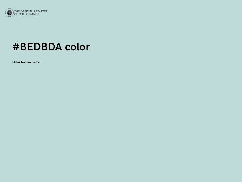 #BEDBDA color image