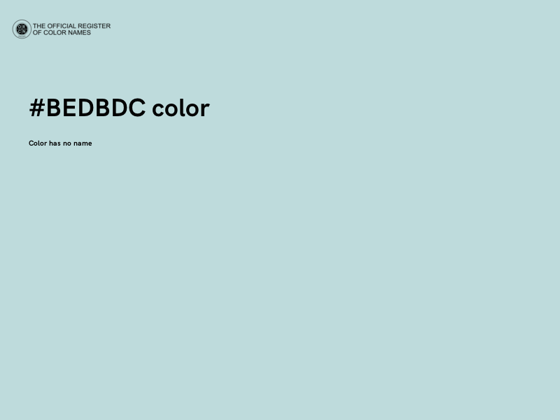 #BEDBDC color image