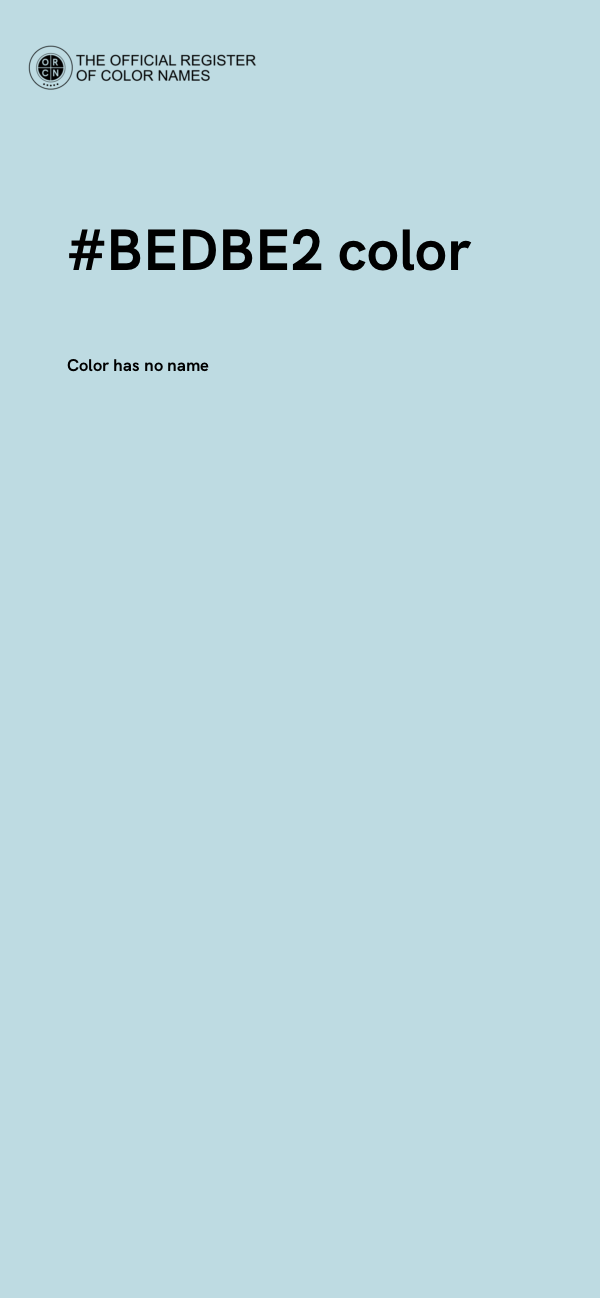 #BEDBE2 color image