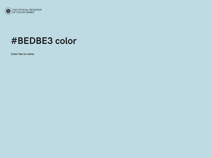 #BEDBE3 color image