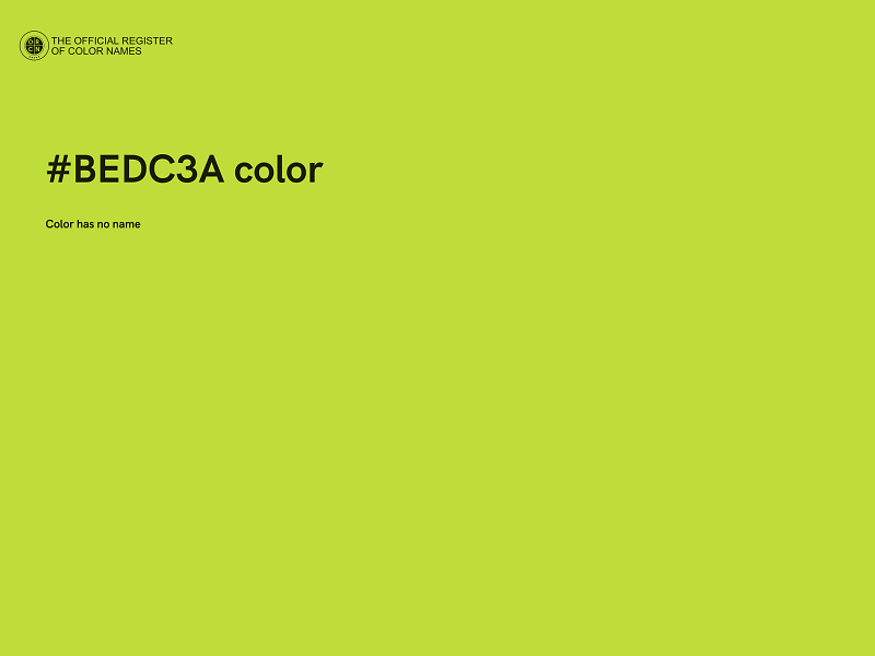 #BEDC3A color image