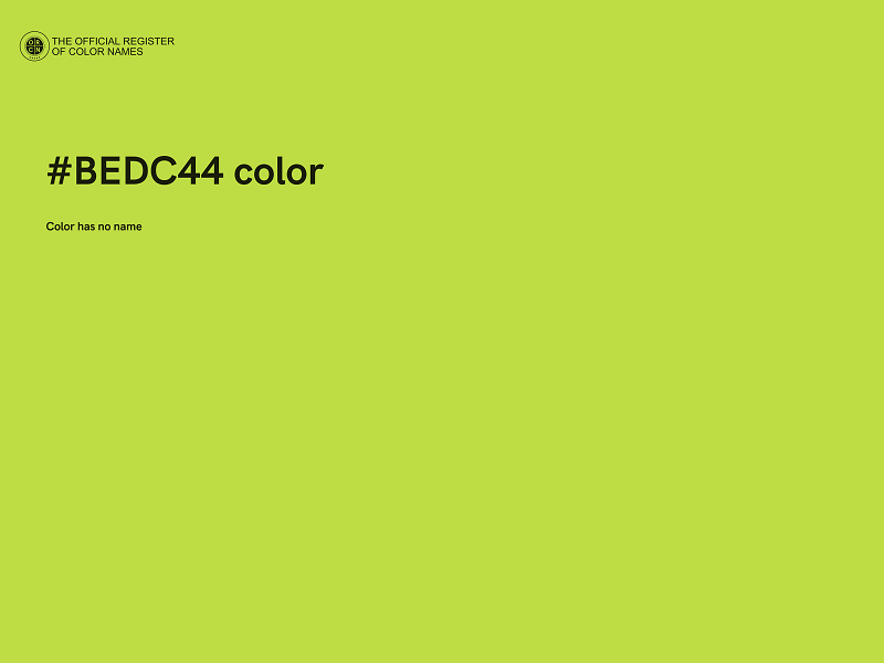 #BEDC44 color image