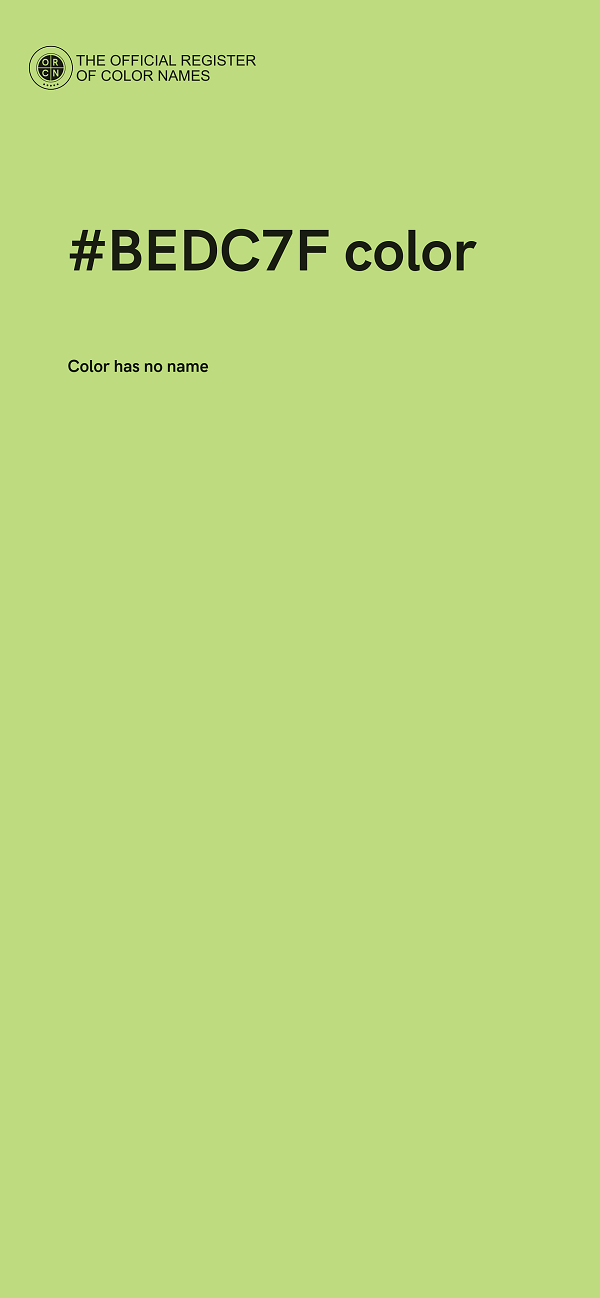 #BEDC7F color image