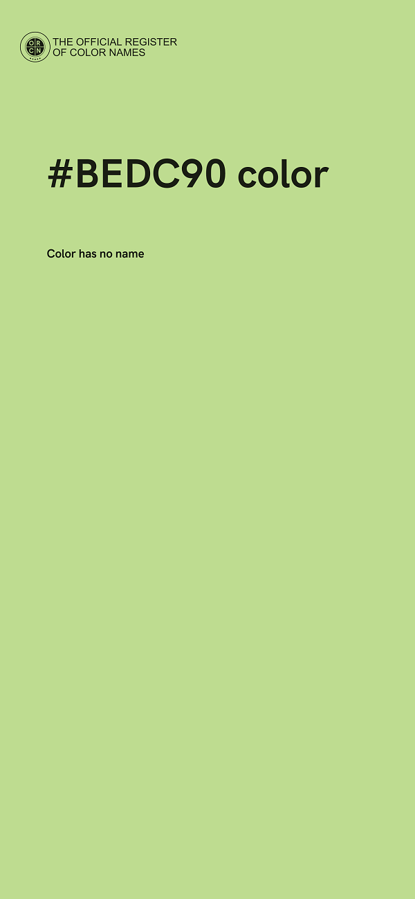 #BEDC90 color image