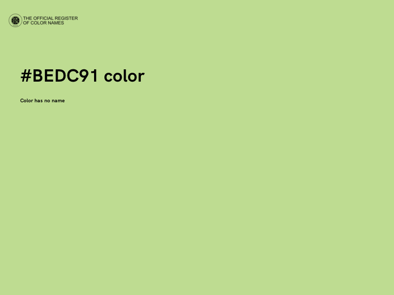 #BEDC91 color image