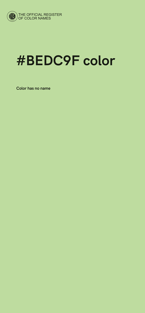 #BEDC9F color image