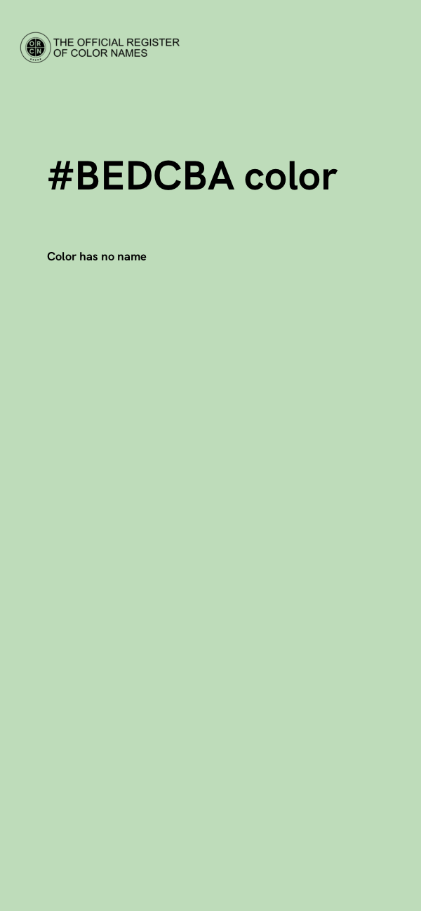 #BEDCBA color image