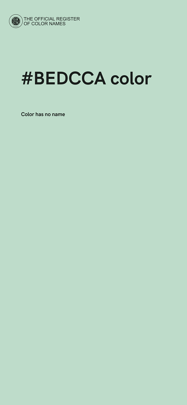 #BEDCCA color image