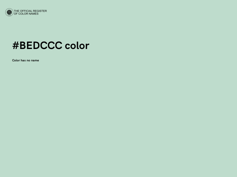 #BEDCCC color image