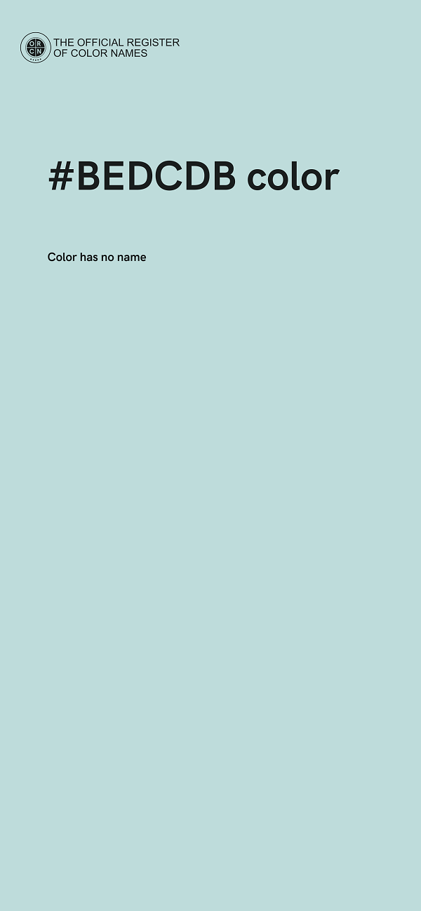 #BEDCDB color image