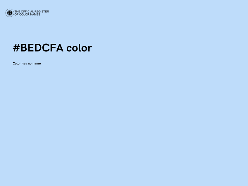 #BEDCFA color image