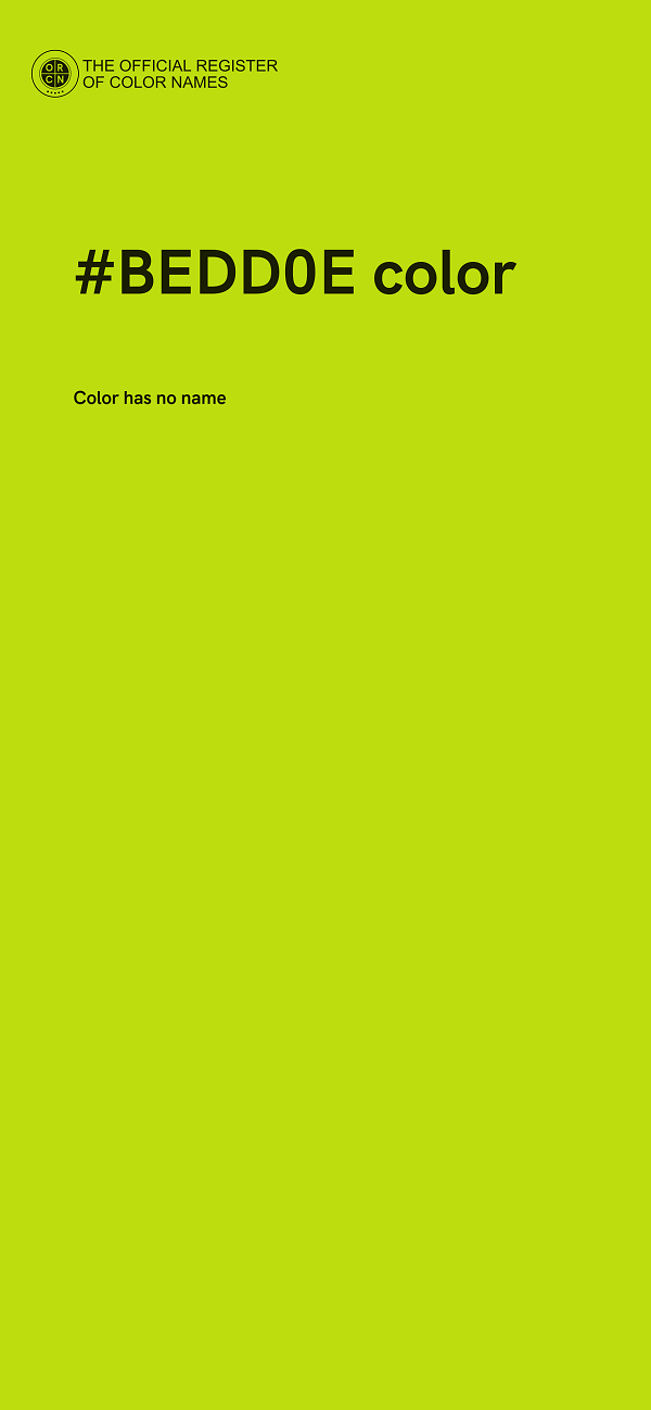 #BEDD0E color image