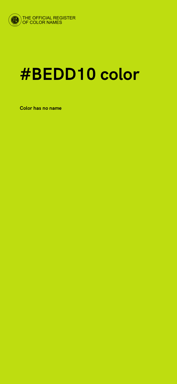 #BEDD10 color image