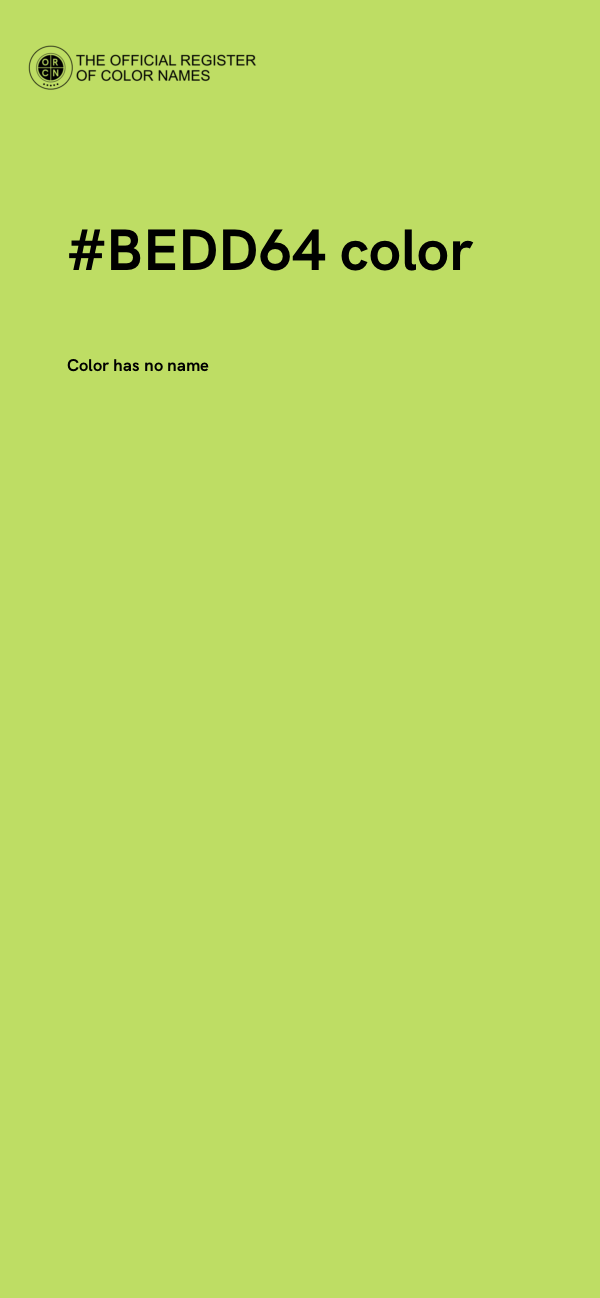 #BEDD64 color image