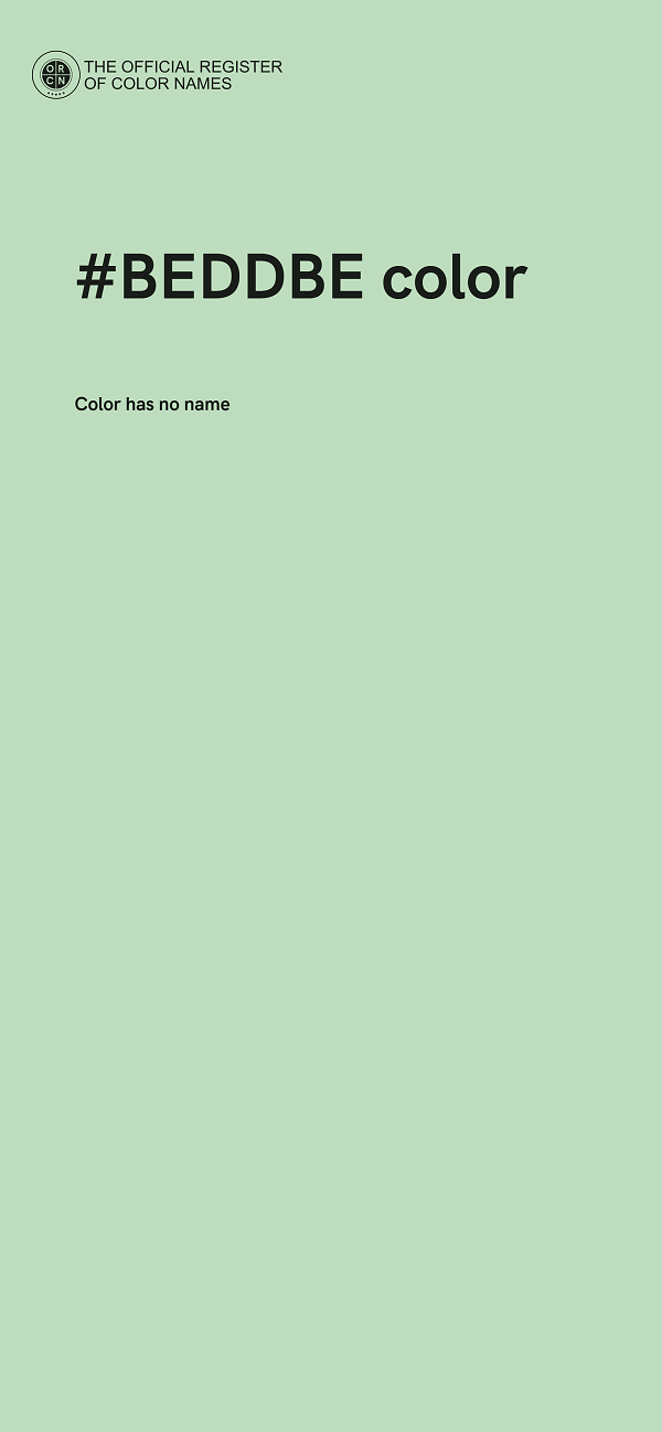 #BEDDBE color image