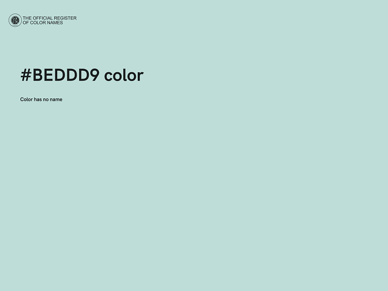 #BEDDD9 color image