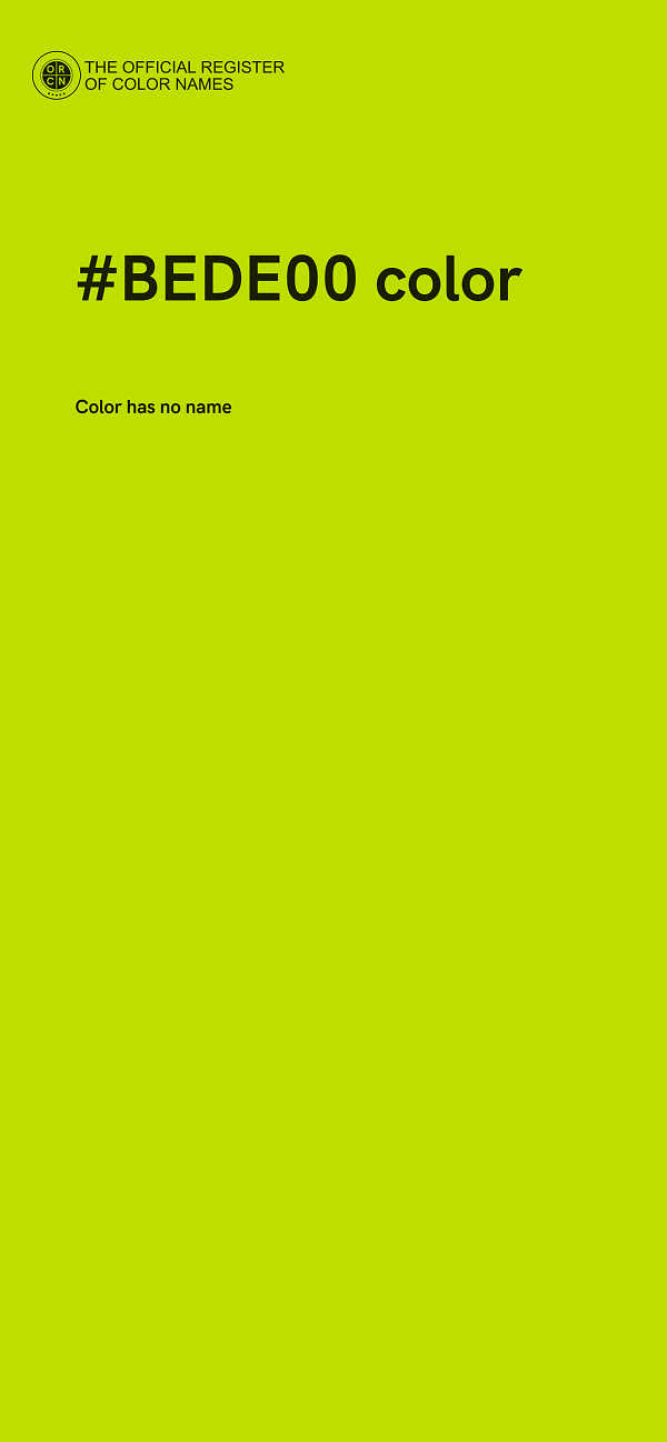 #BEDE00 color image