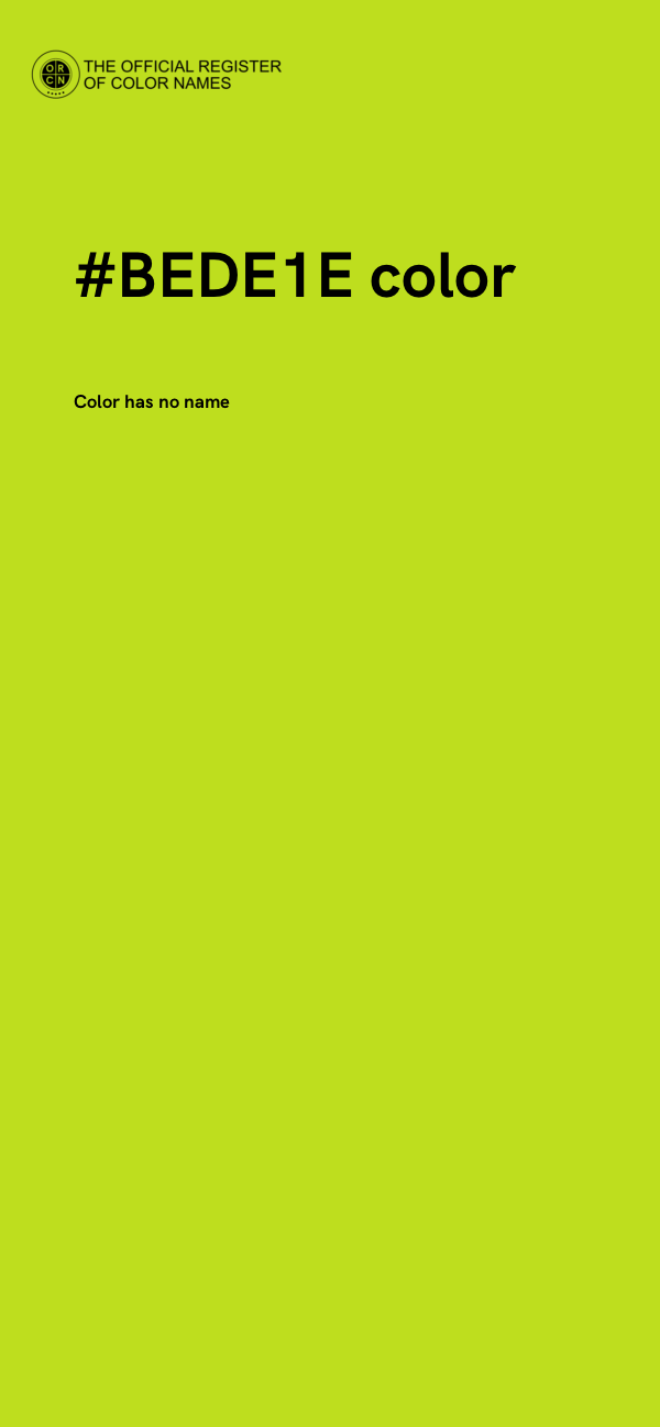 #BEDE1E color image