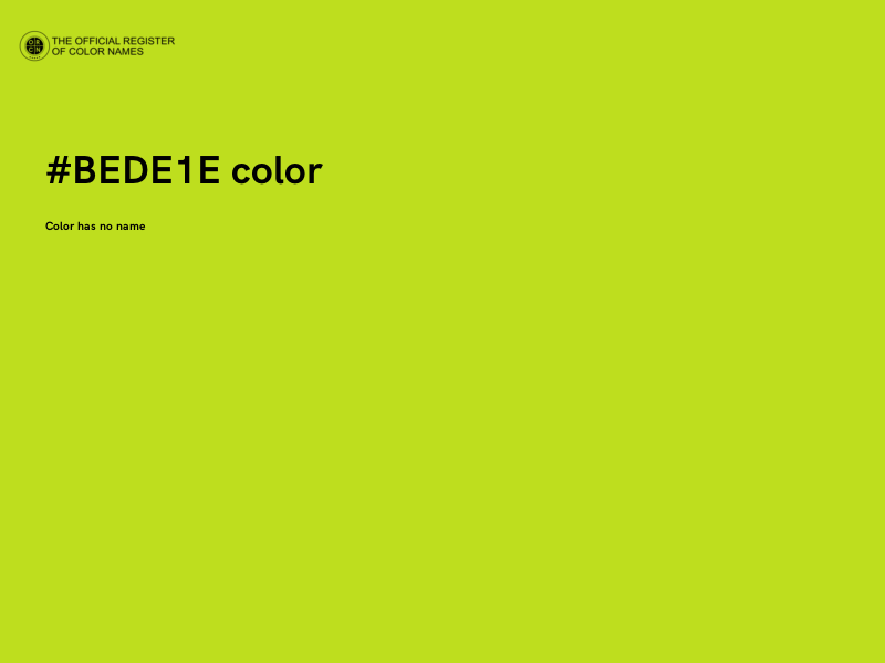 #BEDE1E color image