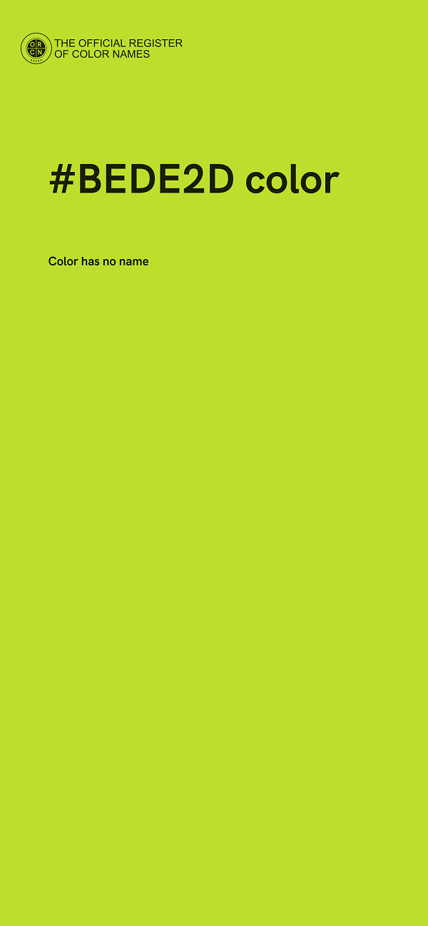 #BEDE2D color image