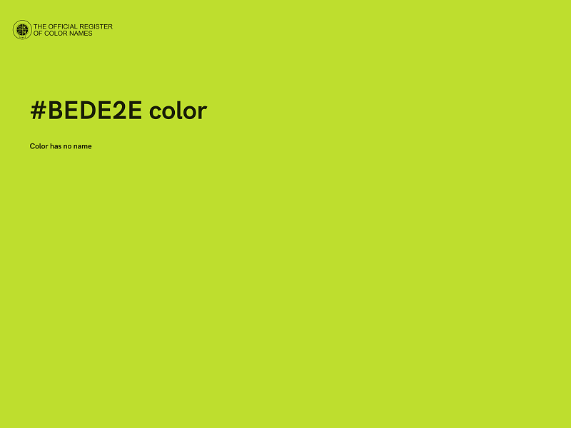 #BEDE2E color image