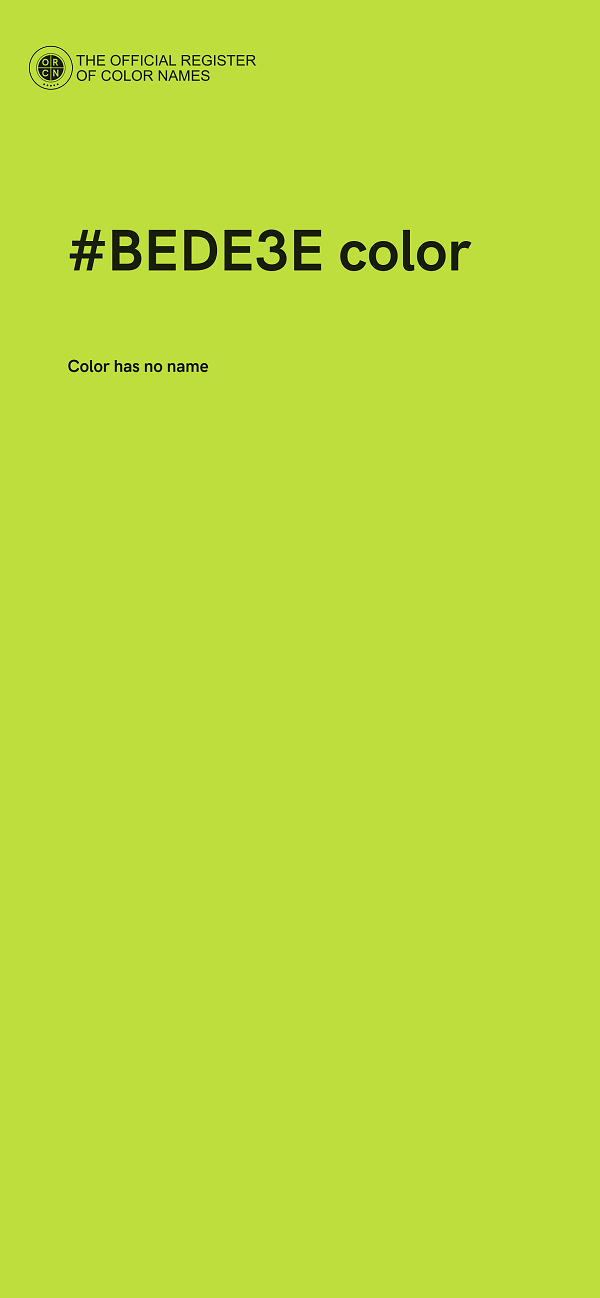 #BEDE3E color image
