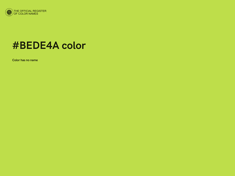 #BEDE4A color image