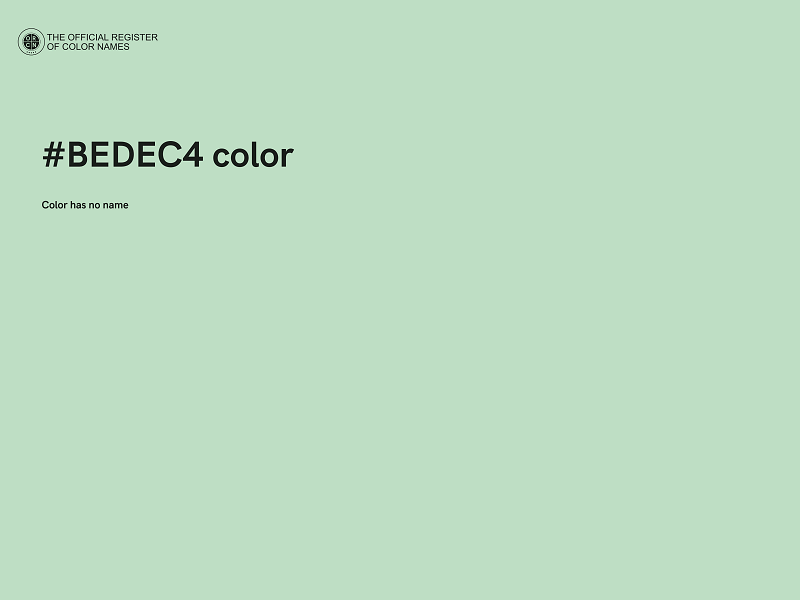 #BEDEC4 color image