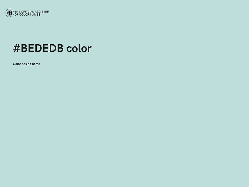 #BEDEDB color image