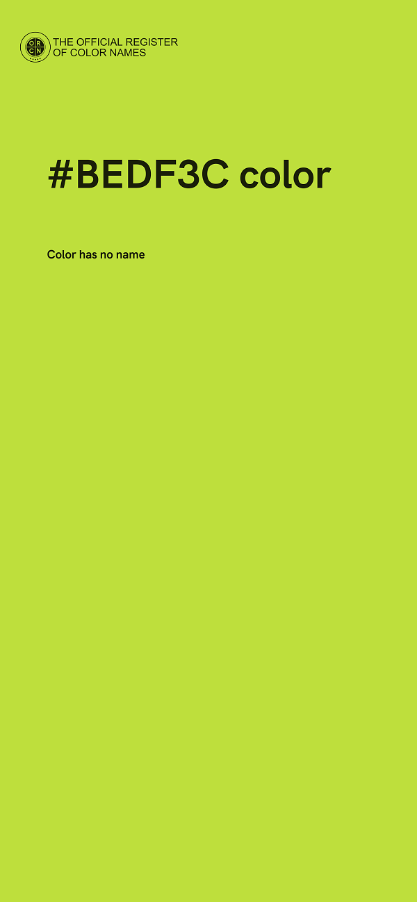 #BEDF3C color image