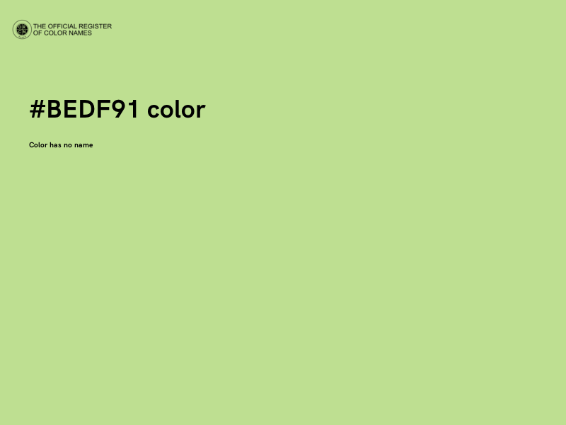 #BEDF91 color image
