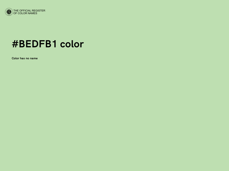 #BEDFB1 color image