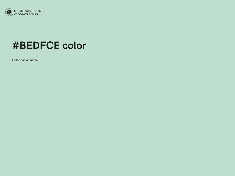 #BEDFCE color image