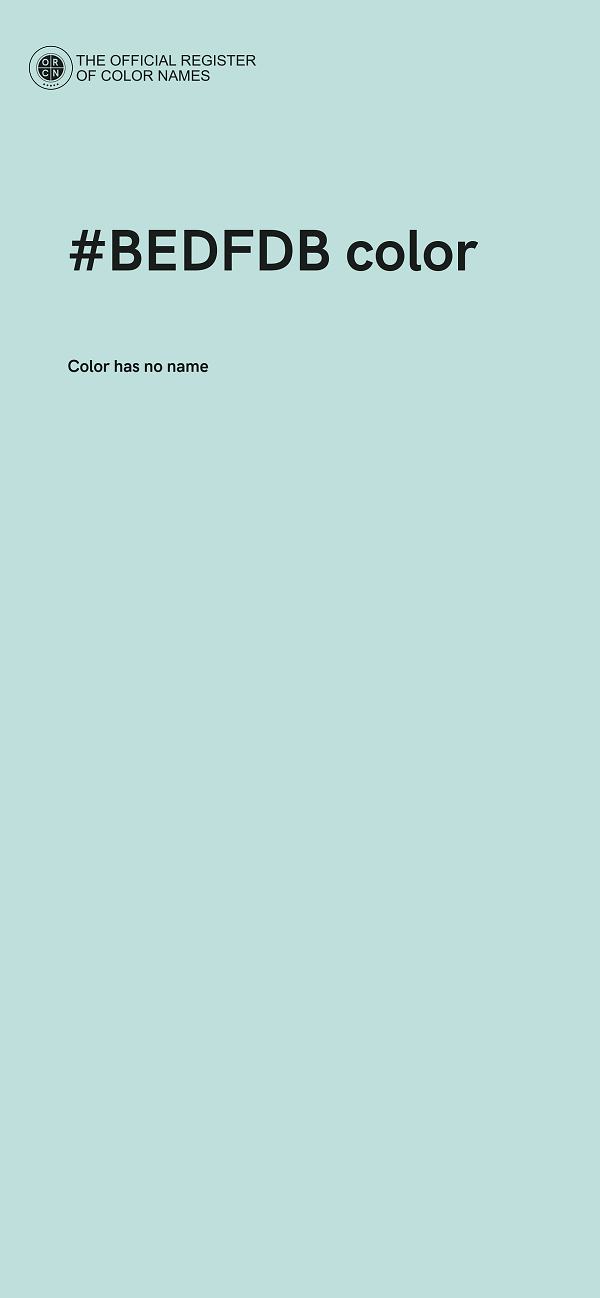 #BEDFDB color image