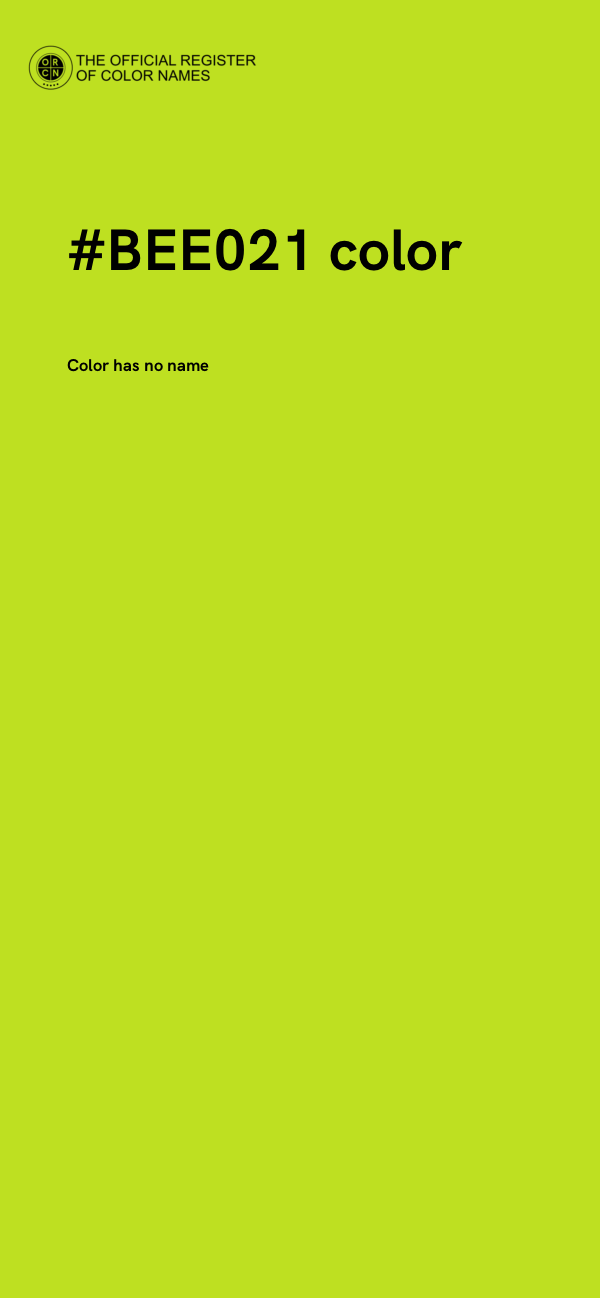 #BEE021 color image