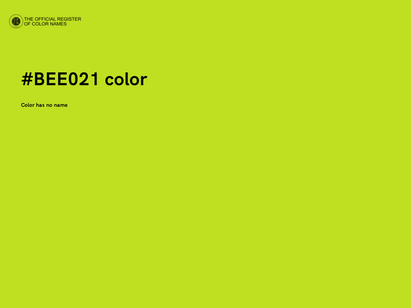 #BEE021 color image