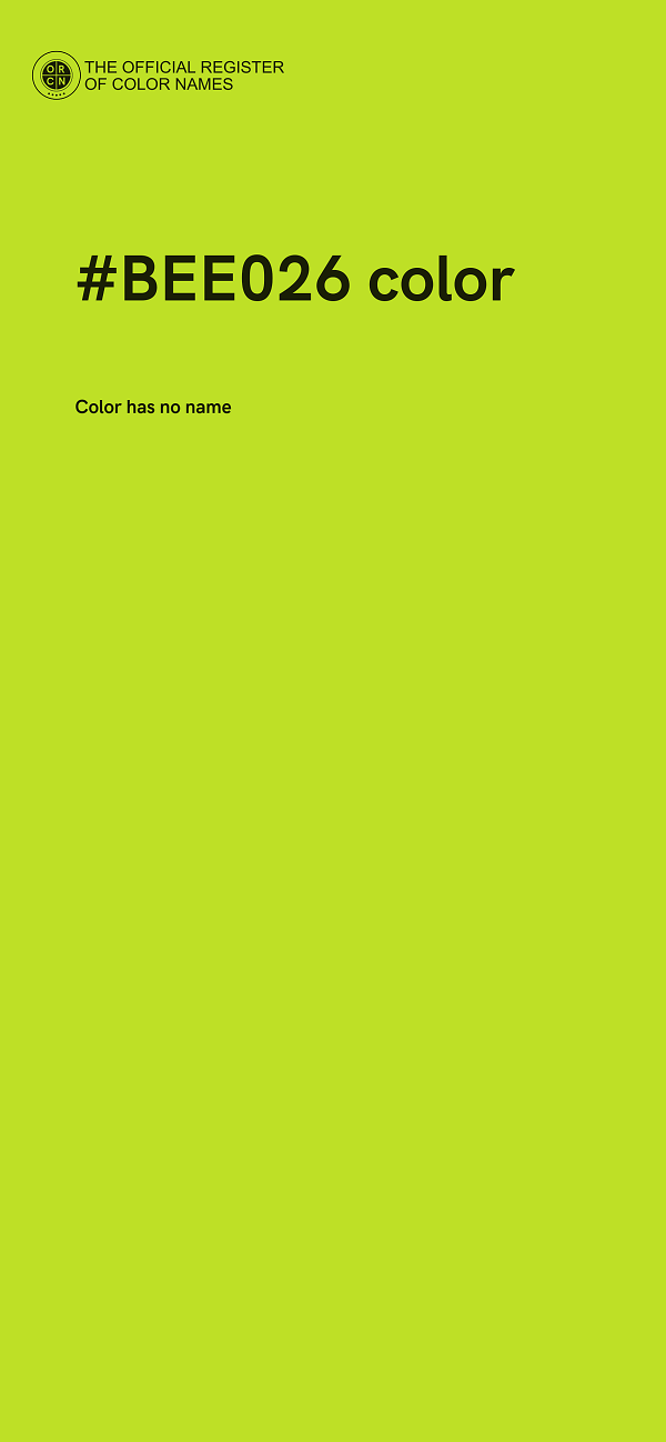 #BEE026 color image