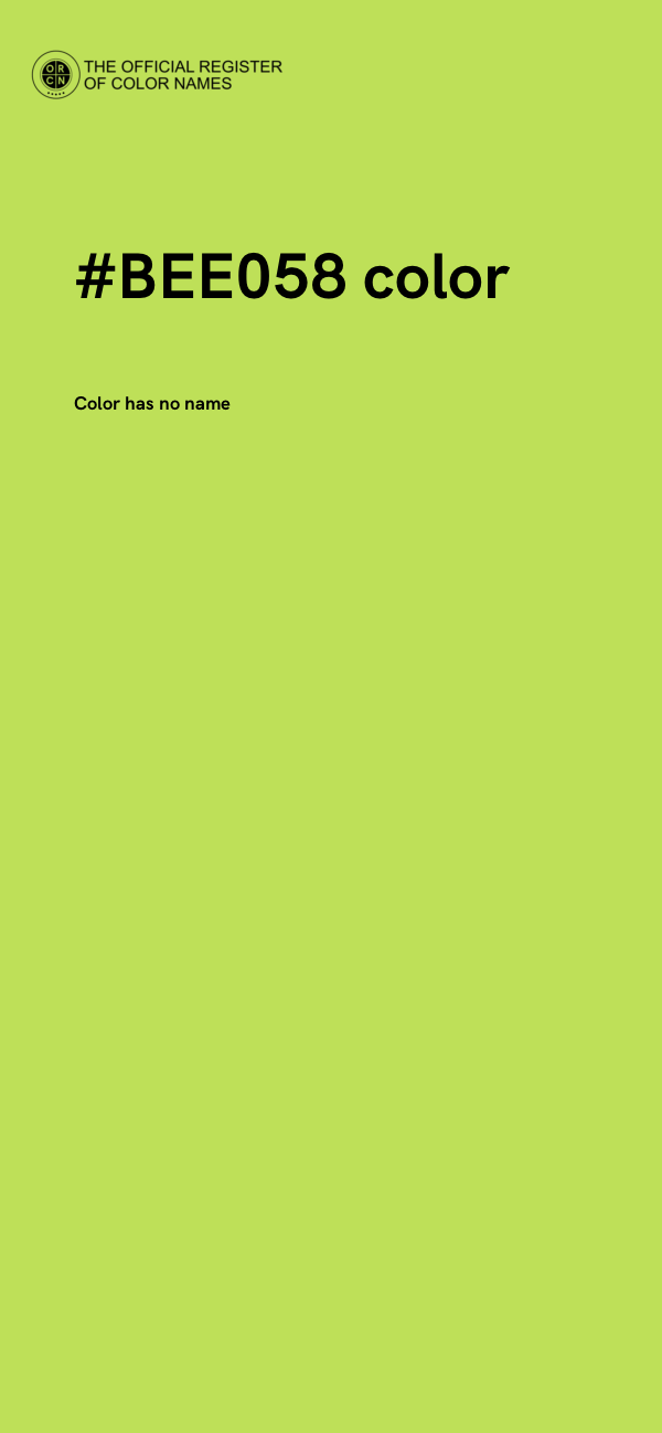 #BEE058 color image