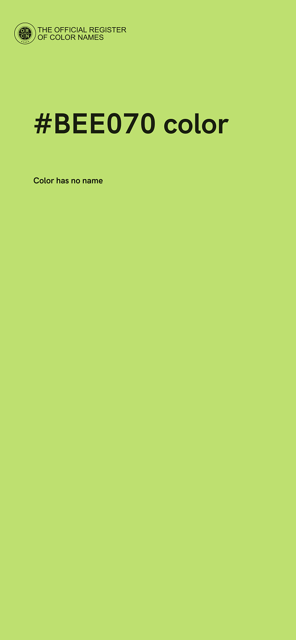 #BEE070 color image