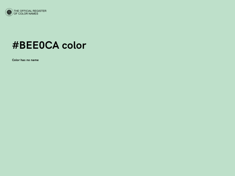 #BEE0CA color image