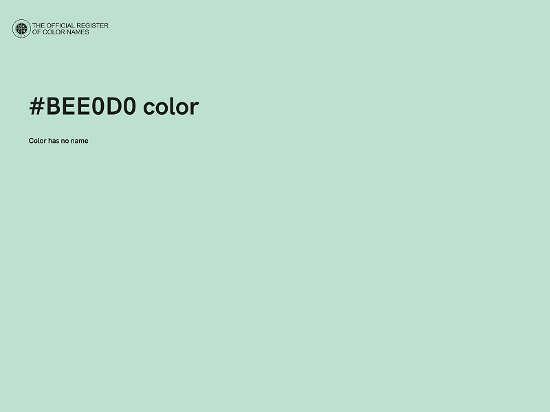 #BEE0D0 color image